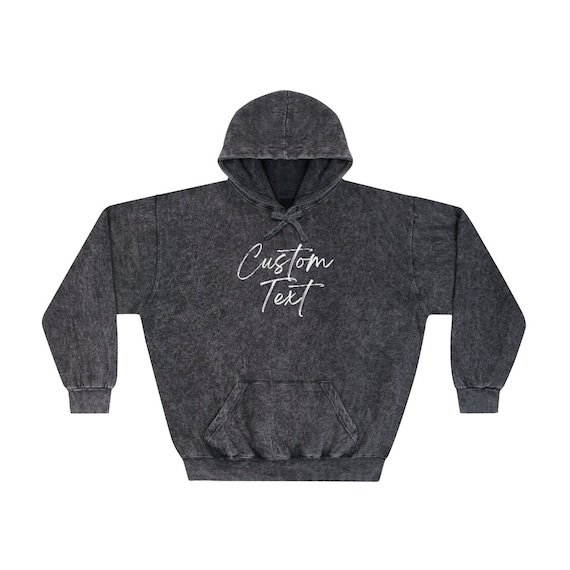 PERSONALIZED UNISEX HOODIE Mineral Wash Hoodie Regular Fit
