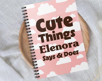 Personalized Kids Sayings Spiral Notebook | Custom Name Memory Book