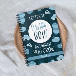 Cuaderno espiral personalizado para embarazadas, carta para mi pequeño, diario para niños, regalo para padres, regalo para baby shower