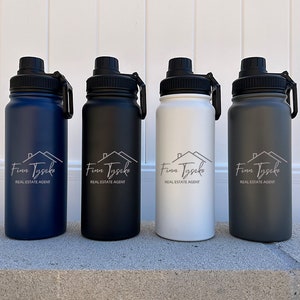 PERSONALIZED REALTOR BOTTLES 16oz | Realtor Travel Bottle | Real Estate Agent Tumbler | Gift for Agent | Realtor Gifts | Gift For Her