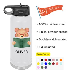 PERSONALIZED Back To School BOTTLES Insulated 20oz 32oz | Gift For Kids | Personalized Name Insulated Tumbler | Custom Coffee Cups