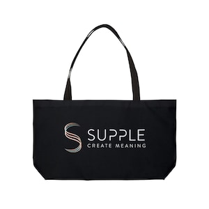 CUSTOM Weekender TOTE BAG | Personalized Shopping Bag | Custom Logo Shoulder bag , Beach Bag | Travel Duffel Bag , Employee, Client Gifts