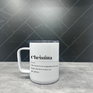 CUSTOM NAME MUG With Definition 10oz Insulated | Personalized Coffee Mugs, Coffee Mug With Personalized Definition | Custom Text Mug