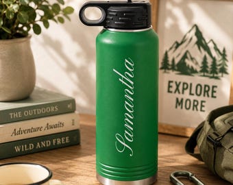 Personalized Stainless Steel Water Bottle | Custom Name 20oz Bottle
