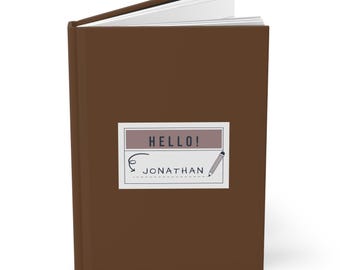 Custom Name Notebook, Label Design Hardcover Journal Gift, Personalized Notebook