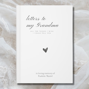 Cartas PERSONALIZADAS a mi CUADERNO de la abuela / Regalo de pérdida de la abuela / Regalo conmemorativo / Regalo de recuerdo de la abuela / Simpatía por la pérdida de Nana