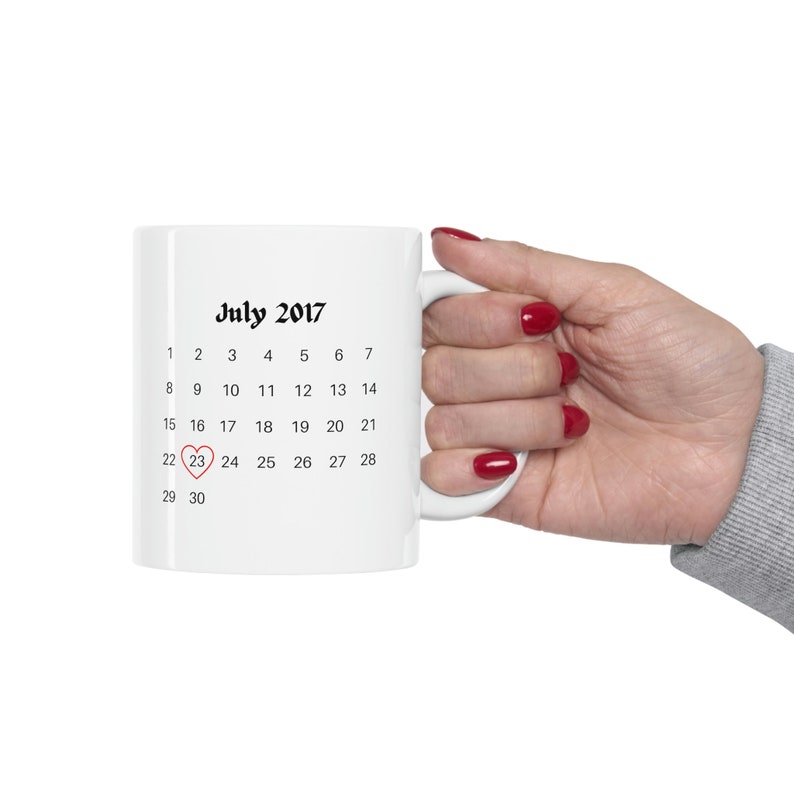 PERSONALIZED CALENDAR MUG Custom Photo and Date Mug 2 Etsy