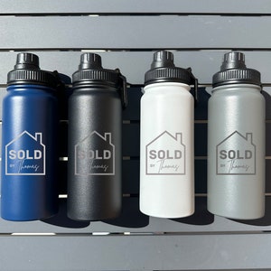 CUSTOM REALTOR BOTTLES 16oz | Real Estate Agent Tumbler | Realtor Travel Bottle | Gift for Agent | Realtor Gifts | Gift For Him