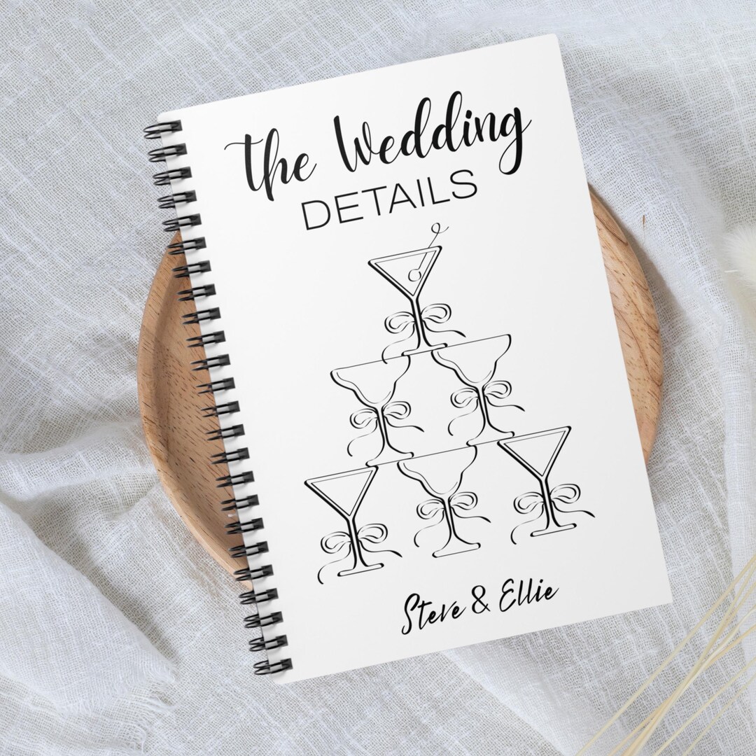 Personalized Wedding Journal | Bridal Spiral Notebook - Etsy
