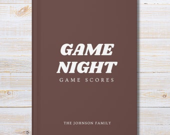 CUSTOM Family Game Night SCORE BOOK | Personalized Family Gift | Housewarming Gifts | Score Keeping Record Book | Fun Notebook For Party