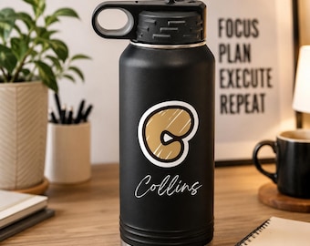 Personalized Monogram Water Bottle | Custom Stainless Steel Gift 20oz/32oz
