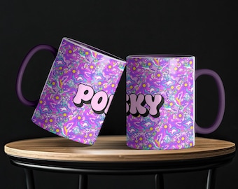 Retro Ceramic Mug | Personalized Groovy Name Coffee Cup