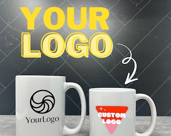 CUSTOM CERAMIC MUG 15oz | Microwave Dishwasher Safe | Personalized Ceramic Mug | Coffee Tea Lover | Business Logo Mug | Employee Client Gift