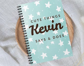 Personalized Kids Sayings Spiral Notebook | Custom Name Memory Book