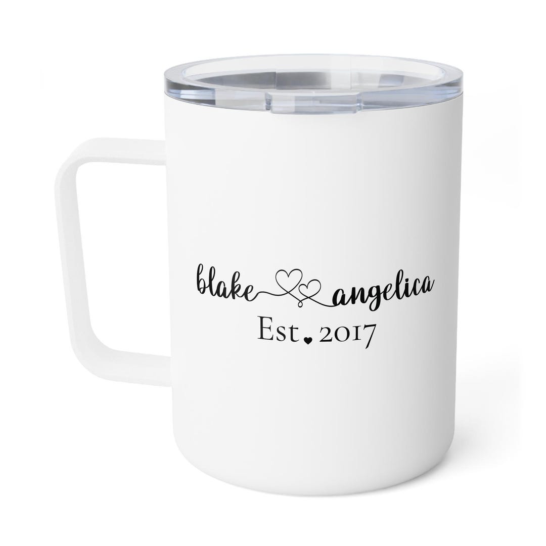 Custom Names & Date, 10oz Insulated Tumbler, Wedding Anniversary Mug ...