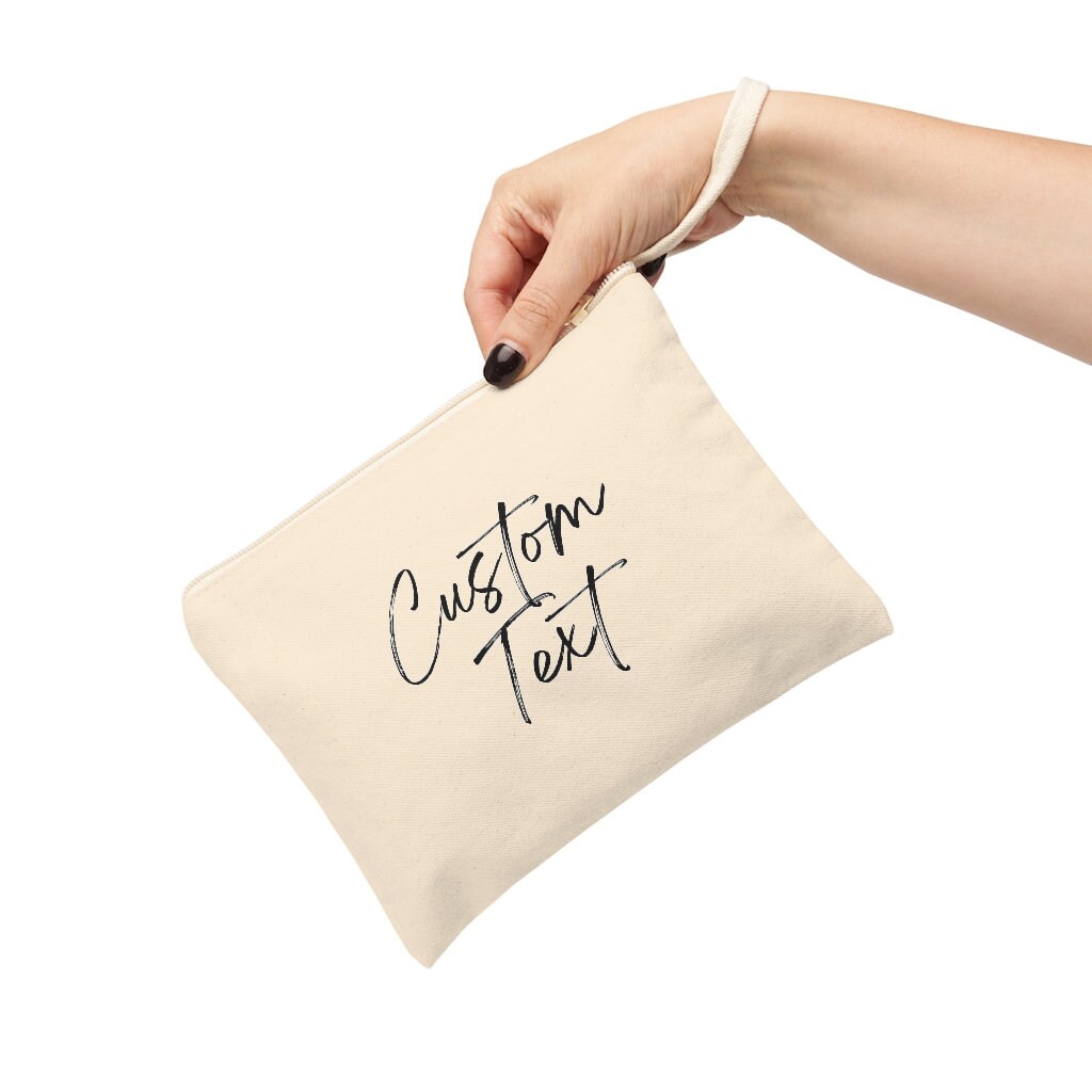 custom printed canvas zipper pouch