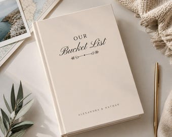 Personalized Bucket List Hardcover Notebook | Couples Adventure Book