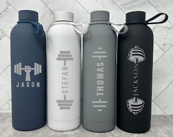 Botella De Agua Deportiva – 32 Onzas, 3 Tapas (con Pajita), 50 Bonitas Calcoanías, Aislaiento