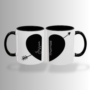Custom Couple Coffee Mug Set Of 2, His And Hers Matching Custom Couples Mugs, Gift For Him And Her, Anniversary Gift, Wedding Gift