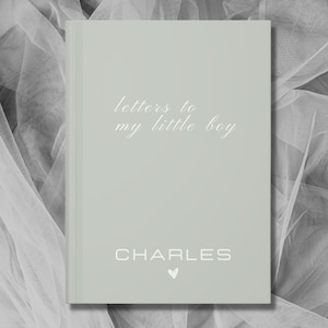 CUADERNO DE NOMBRE PERSONALIZADO Cartas a mi hijo / Libro de memoria infantil / Diario de embarazo personalizado / Regalo de cumpleaños / Regalo de baby boy shower