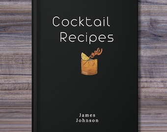 Personalized Cocktail Hardcover Notebook | Custom Recipe and Bartender Journal