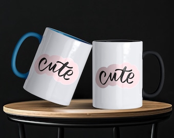 Colored Handle Mug | Coffee Tea Cup Gift for Friend