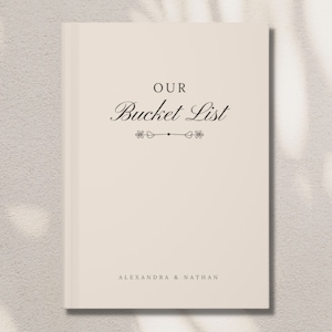 CUSTOM Bucket List NOTEBOOK | PERSONALIZED Travel Planner Notebook | Custom Wedding Gift | Unique Romantic Gift For Couple | Travel Notebook