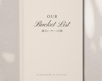 Cuaderno de tapa dura con lista de deseos personalizada / Libro de aventuras para parejas