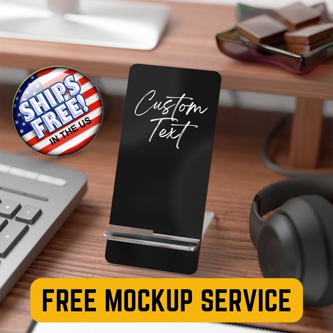 PERSONALIZED PHONE STAND Custom Phone Holder Custom Office Etsy