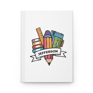 Cuaderno personalizado para niños / Regalo de regreso a la escuela / Cuadernos de tapa dura para niños / Primer grado, segundo grado, tercer grado / Apuntes escolares