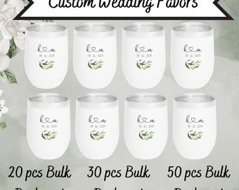 Bulk WEDDING WINE MUGS | Personalized Wedding Favors For Guests | Party Favors | Bulk Wedding Gift | Save The Date Bridal Shower Gift