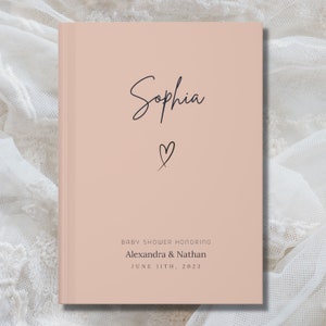 PERSONALIZED Baby Shower JOURNAL | Baby Shower Advice | Baby Shower Guest Book | Custom Guest Book | Wishes For Baby | Advice For Parents