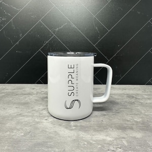 CUSTOM COFFEE MUG | Insulated Camping Mug | Personalized Mug | Business Logo Bulk Mugs | Custom Employee Gifts | Personalized Coffee Mug