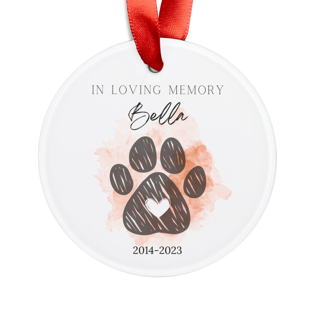 Personalized Pet Memorial Ornament | Custom Pet Name Keepsake - Etsy