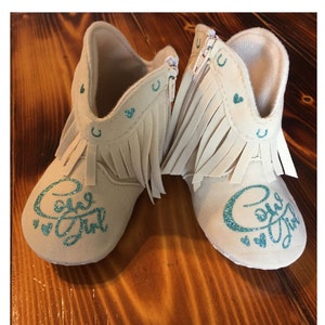 Western Baby Shoes Personalized Baby Shoes Cowgirl Baby Boots Warm Boots Baby Shower Gift Baby Girl Gift Baby Boots