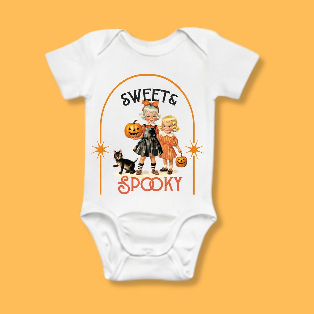 Retro Sweet Spooky Vintage Halloween Baby Bodysuit Classic Etsy