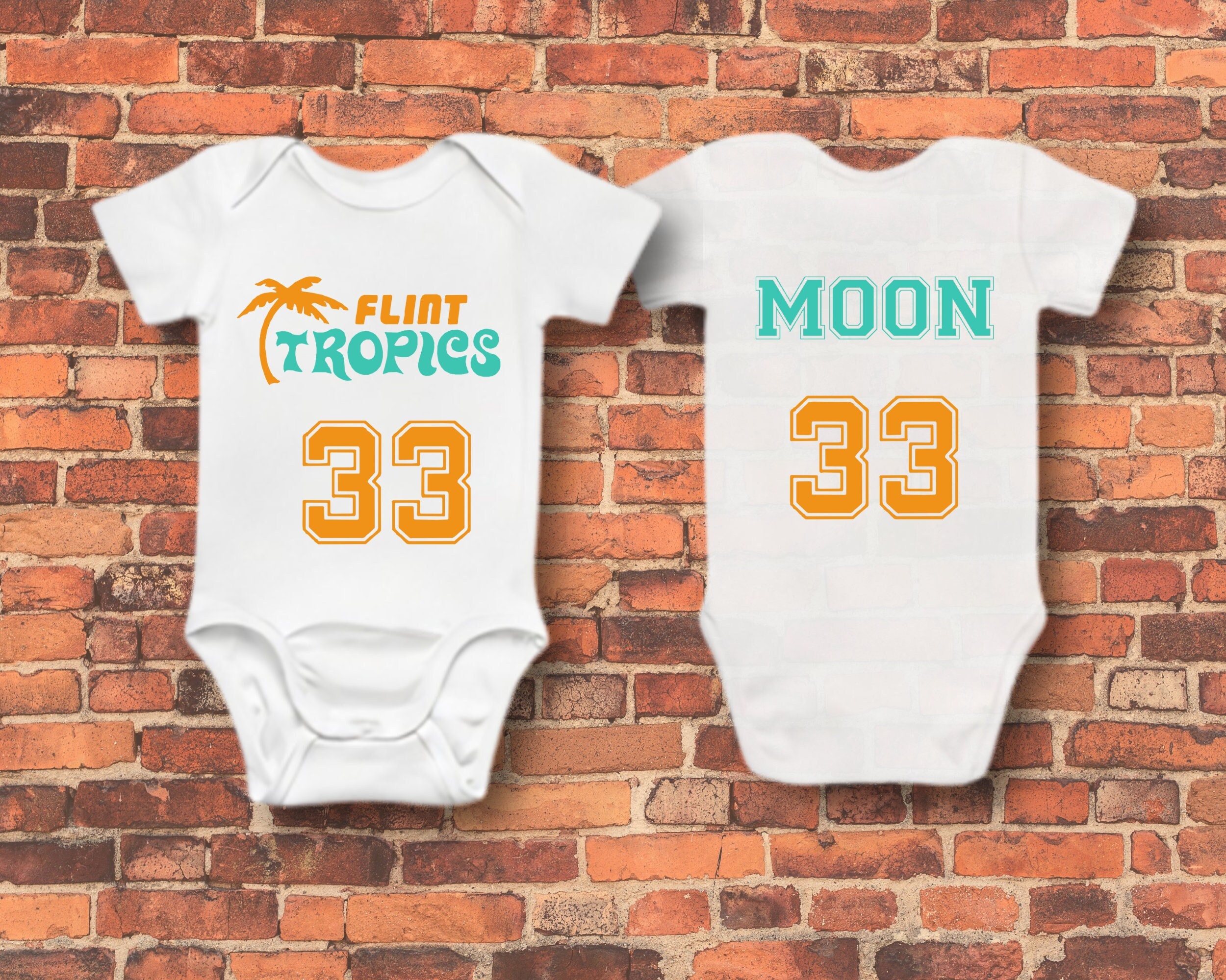 Jackie Moon Basketball Player Flint Tropics #33 Jersey and Shorts Halloween Costume Cosplay