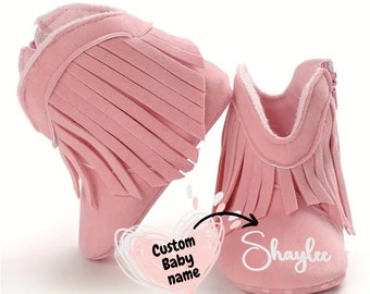 Custom Baby Shoes, Personalized Baby Shoes, Cowboy Baby Boots, Warm Boots, Baby Shower Gift, Baby Girl Gift, Baby Boots, Crib Booties