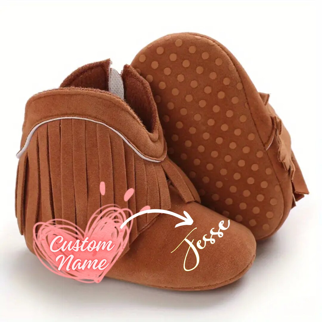 Cowboy Baby Shoes, Personalized Baby Shoes, Cowboy Baby Boots, Warm ...