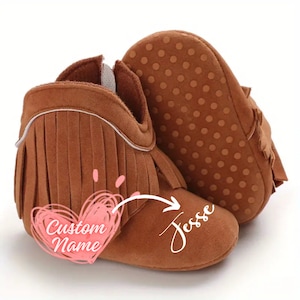 Cowboy Baby Shoes, Personalized Baby Shoes, Cowboy Baby Boots, Warm Boots, Baby Shower Gift, Baby Girl Gift, Baby Boots, Crib Booties
