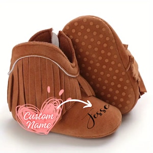 Custom Baby Shoes, Personalized Baby Shoes, Cowboy Baby Boots, Warm Boots, Baby Shower Gift, Baby Girl Gift, Baby Boots, Crib Booties