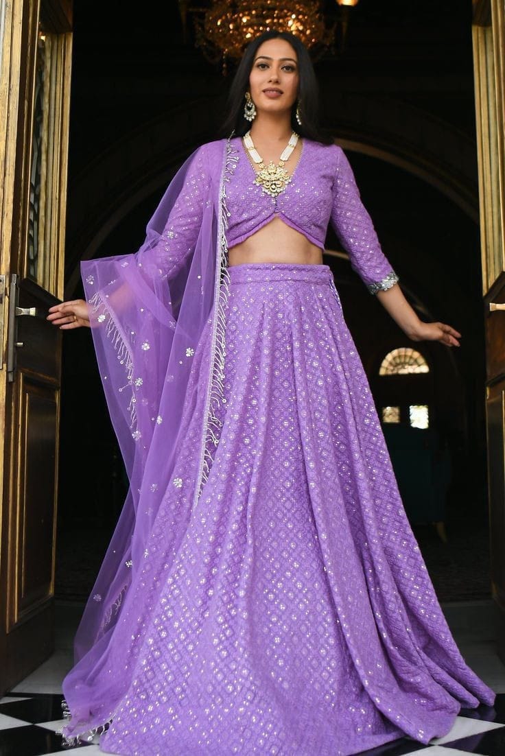 Pink Net Bridal Lehnga With Embroidered Dupatta LD00405