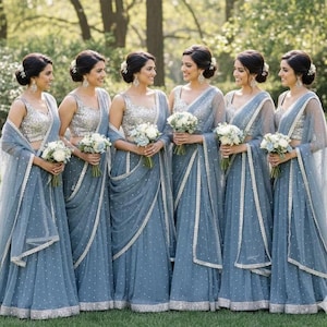 Dusty Blue Sequin Bridesmaid Dress - Etsy