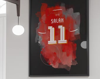 Salah Digital Poster - Liverpool Legend Wall Art - Football Print Instant Download - High Res 300 DPI JPG - Instant Download