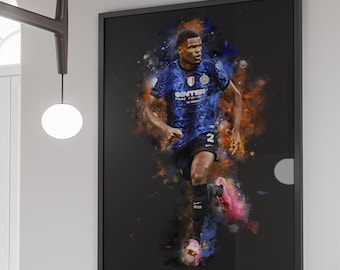 Dumfries Digital Poster - Dumfries Inter Milan Print Instant Download - Football Wall Decor - Printable Football Poster - Res 300 DPI JPG