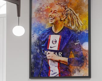 Jackie Groenen Digital Poster - Netherlands Lionesses Legend Art - Oranje Soccer Decor - High Res 300 DPI JPG - Instant Download