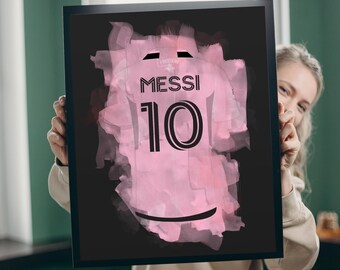 Lionel Messi Digital Poster - Inter Miami Legend Wall Art - Football Print Instant Download - High Res 300 DPI JPG - Instant Download