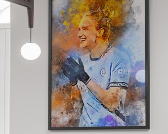 Vivianne Miedema Digital Poster - Manchester City Women Wall Art - Netherlands Woman Soccer Print - Woman Football Print - Res 300 DPI JPG