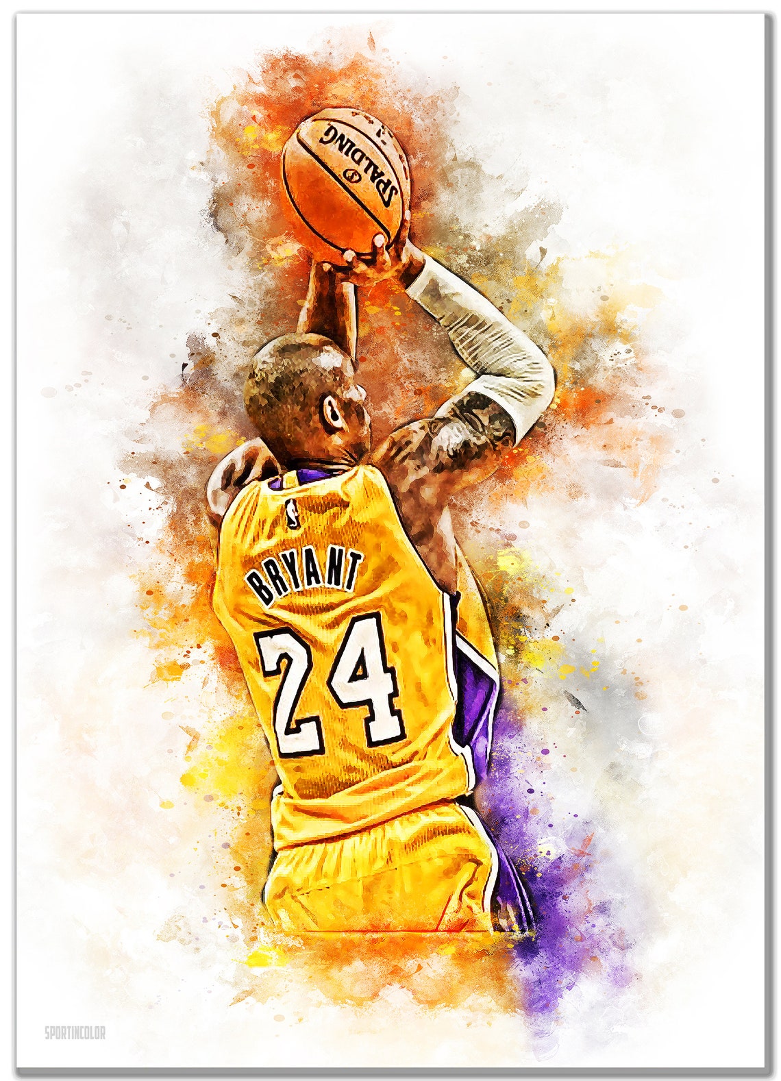 Kobe Bryant Print Basketball Wall Decor Digital Download Etsy