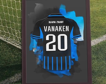 Vanaken Digital Poster - Club Brugge Legend Wall Art - Football Print - Retro Football Decor - High Res 300 DPI JPG - Instant Download